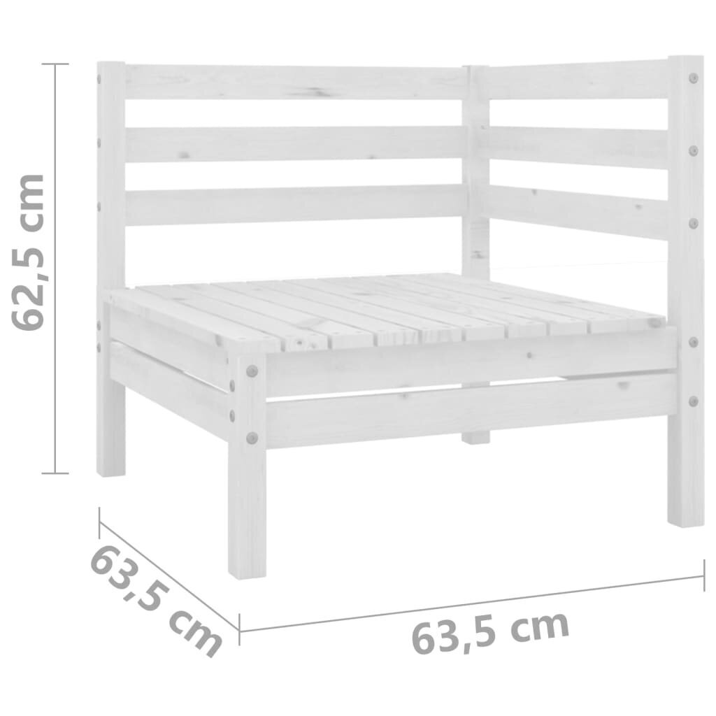 Dvivietė sodo sofa, balta kaina ir informacija | Lauko kėdės, foteliai, pufai | pigu.lt