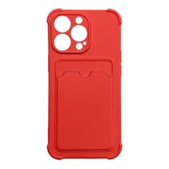 Hurtel Card Armor Case cover skirtas iPhone 13 mini, raudonas kaina ir informacija | Telefono dėklai | pigu.lt