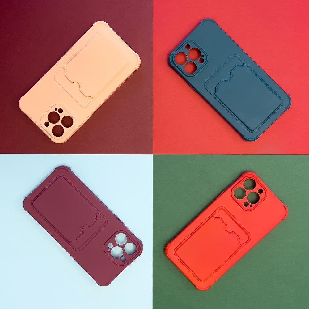 Hurtel Card Armor Case cover skirtas iPhone 13 Pro, oranžinis kaina ir informacija | Telefono dėklai | pigu.lt