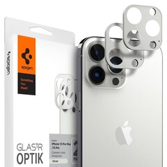 Spigen Optik Lens Protector, iPhone 13 Pro/13 Pro Max Silver kaina ir informacija | Apsauginės plėvelės telefonams | pigu.lt