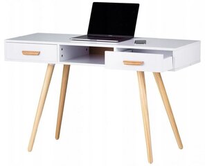 Косметический столик - письменный стол Modern Home, белый/коричневый цена и информация | Туалетные столики | pigu.lt