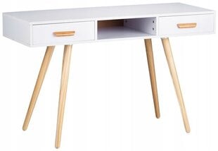 Косметический столик - письменный стол Modern Home, белый/коричневый цена и информация | Туалетные столики | pigu.lt