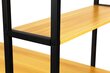 Rašomasis stalas su lentynomis Modern Home, 120x64 cm, šviesiai rudas/juodas kaina ir informacija | Kompiuteriniai, rašomieji stalai | pigu.lt