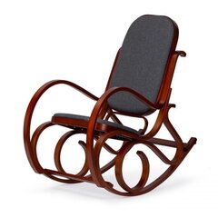 Кресло-качалка Modern Home, коричневый/серый цена и информация | Кресла в гостиную | pigu.lt