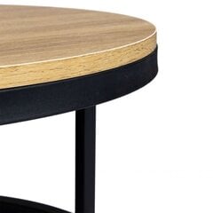Kavos staliukas Modern Home, 60 cm, juodas/rudas kaina ir informacija | Kavos staliukai | pigu.lt