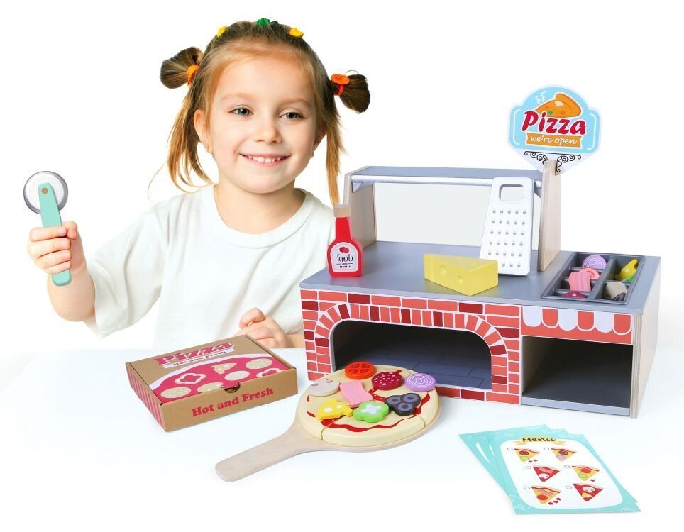 Medinis žaislų rinkinys Picos virtuvė Ecotoys kaina ir informacija | Žaislai mergaitėms | pigu.lt