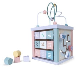 Деревянный куб активности Ecotoys цена и информация | Развивающие игрушки | pigu.lt