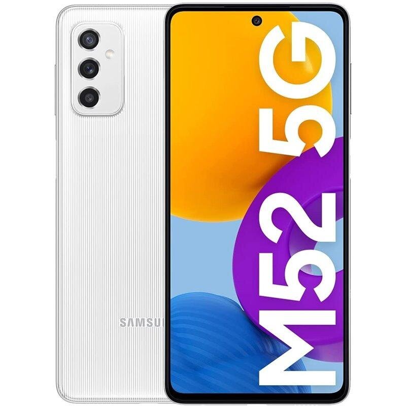 Samsung Galaxy M52 5G, 128 GB, Dual SIM, White цена и информация | Mobilieji telefonai | pigu.lt