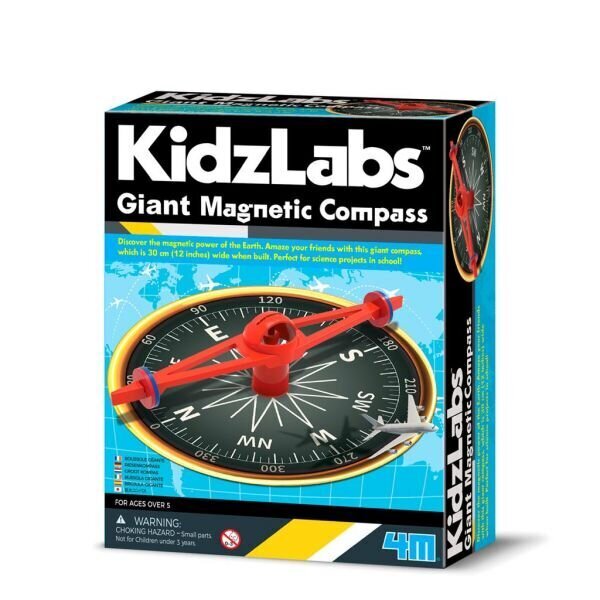 Kidzlabs Milžiniškas magnetinis kompasas 4M kaina ir informacija | Lavinamieji žaislai | pigu.lt