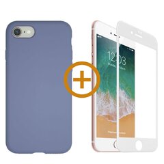 Силиконовый чехол «SoundBerry» Зелёный Full protection + белое защитное стекло для iPhone 7/8, SE2020  цена и информация | Чехлы для телефонов | pigu.lt