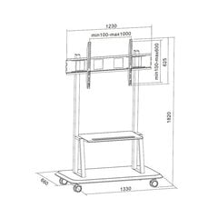 Techly ICA-TR31 55-120” цена и информация | Кронштейны и крепления для телевизоров | pigu.lt