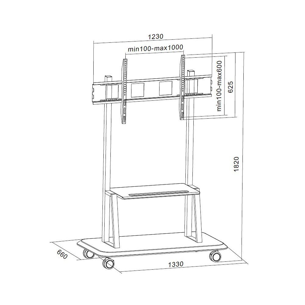 Techly ICA-TR31 55-120” kaina ir informacija | Televizorių laikikliai, tvirtinimai | pigu.lt