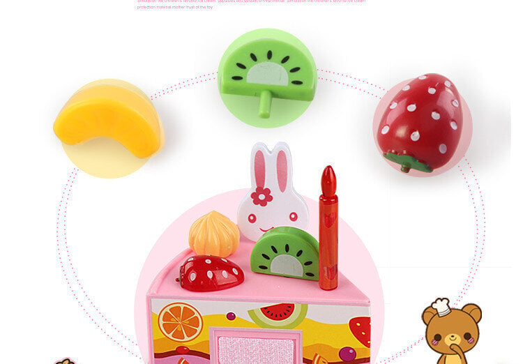 Žaislinis vaikų gimtadienio tortas, 75 d kaina ir informacija | Žaislai mergaitėms | pigu.lt