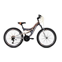 Dviratis vaikams Capriolo MTB CTX240 24", pilkas/oranžinis kaina ir informacija | Dviračiai | pigu.lt