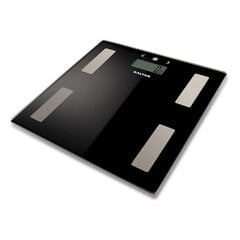 Salter 9150 BK3R Black Glass Analyser Bathroom Scales цена и информация | Весы (бытовые) | pigu.lt