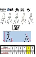 Лестница Krause, 7 ступеней цена и информация | Стремянки | pigu.lt