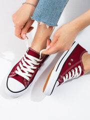 Classic burgundy women's sneakers цена и информация | Спортивная обувь, кроссовки для женщин | pigu.lt