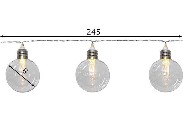 Pakabinama lauko girlianda su saulės baterija Star Trading Chania kaina ir informacija | Lauko šviestuvai | pigu.lt