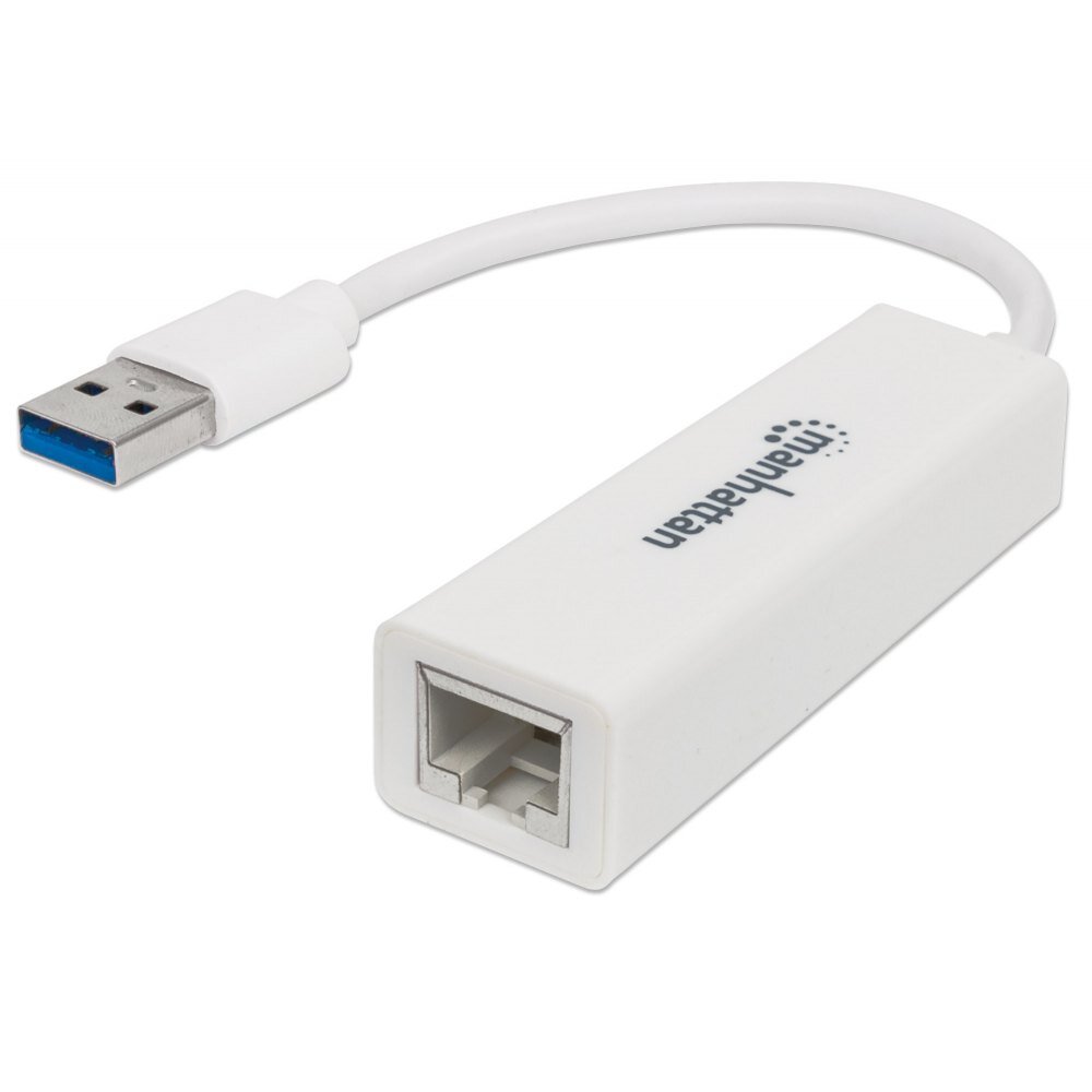 Adapteris tinklo korta Manhattan USB-A 3.0 Gigabit Ethernet RJ45 цена и информация | Adapteriai, USB šakotuvai | pigu.lt