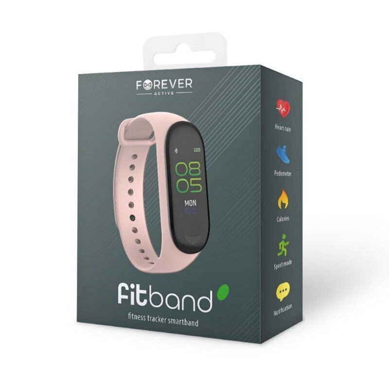 Išmanioji apyrankė Forever SB-50, rožinė kaina ir informacija | Išmaniosios apyrankės (fitness tracker) | pigu.lt