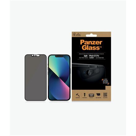 PanzerGlass Dual Privacy, skirtas iPhone 13/13 Pro kaina ir informacija | Apsauginės plėvelės telefonams | pigu.lt