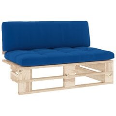 Vidurinė sodo sofos dalis iš palečių, mėlyna kaina ir informacija | Lauko kėdės, foteliai, pufai | pigu.lt