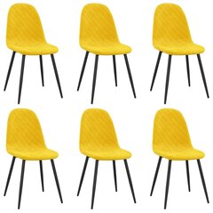 Valgomojo kėdės, 6vnt., garstyčių geltonos spalvos цена и информация | Стулья для кухни и столовой | pigu.lt