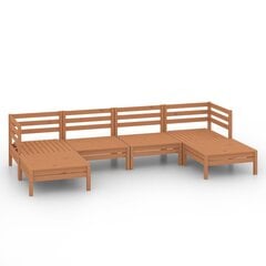 Sodo poilsio baldų komplektas, 6 dalių, medaus rudas kaina ir informacija | Lauko baldų komplektai | pigu.lt