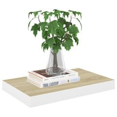 Pakabinamos lentynos, 2 vnt, 50x23x3,8 cm, rudos цена и информация | Полки | pigu.lt