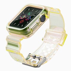 Сменный ремешок для Apple Watch 8/7/6/5/4/3/2/SE (45/44/42мм) Желтый цена и информация | Аксессуары для смарт-часов и браслетов | pigu.lt