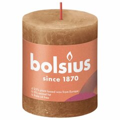 Bolsius Žvakės Shine, 4vnt., rudos, 80x68mm, cilindro formos цена и информация | Подсвечники, свечи | pigu.lt