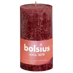 Bolsius Žvakės Shine, 4vnt., raudonos, 130x68mm, cilindro formos цена и информация | Подсвечники, свечи | pigu.lt