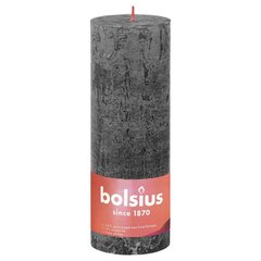 Bolsius Žvakės Shine, 4vnt., audros pilkos, 190x68mm, cilindro formos цена и информация | Подсвечники, свечи | pigu.lt