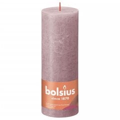 Bolsius Žvakės Shine, 4vnt., pelenų rožinės, 190x68mm, cilindro formos цена и информация | Подсвечники, свечи | pigu.lt