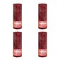 Bolsius Žvakės Shine, 4vnt., raudonos, 190x68mm, cilindro formos цена и информация | Žvakės, Žvakidės | pigu.lt