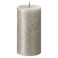 Bolsius žvakės shimmer 6vnt, pilkos spalvos, cilindro formos kaina ir informacija | Žvakės, Žvakidės | pigu.lt