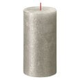 Bolsius žvakės shimmer 6vnt, pilkos spalvos, cilindro formos