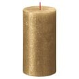 Bolsius žvakės shimmer 6vnt, auksinės spalvos, cilindro formos