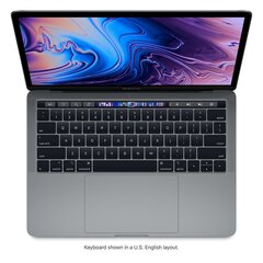 MacBook Pro 2019 Retina 13" 2xUSB-C - Core i5 1.4GHz / 8GB / 128GB SSD / INT / Space Gray kaina ir informacija | Nešiojami kompiuteriai | pigu.lt