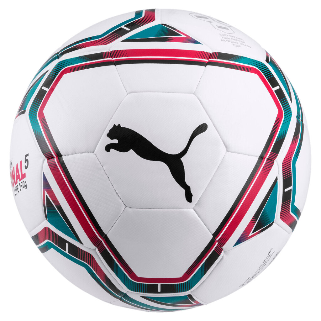 Futbolo kamuolys Puma teamFINAL 21 Lite, baltas-žalias-raudonas kaina ir informacija | Futbolo kamuoliai | pigu.lt