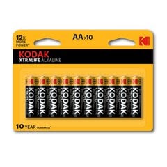 Щелочные батарейки Kodak XTRALIFE AA, 10 шт. цена и информация | Kodak Сантехника, ремонт, вентиляция | pigu.lt