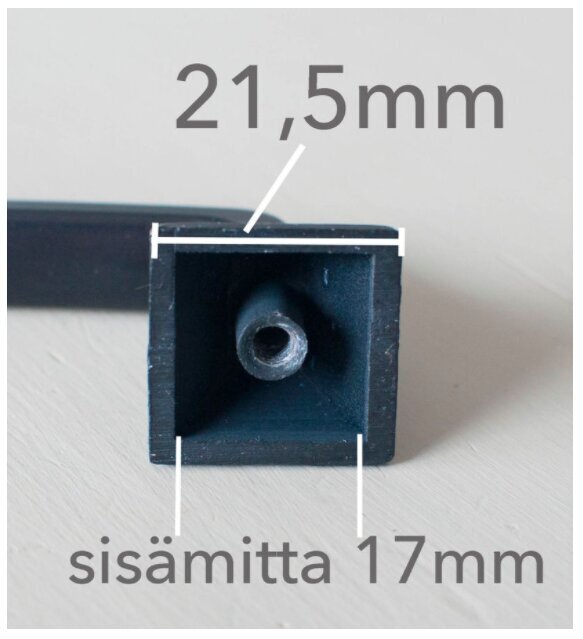 Rankena su metaline danga "Serrano" 96mm. kaina ir informacija | Baldų rankenėlės | pigu.lt