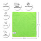 VILSTO mikropluošto šluostės, 10 vnt. pakuotėje, 30x30 cm, žalios цена и информация | Valymo reikmenys ir priedai | pigu.lt