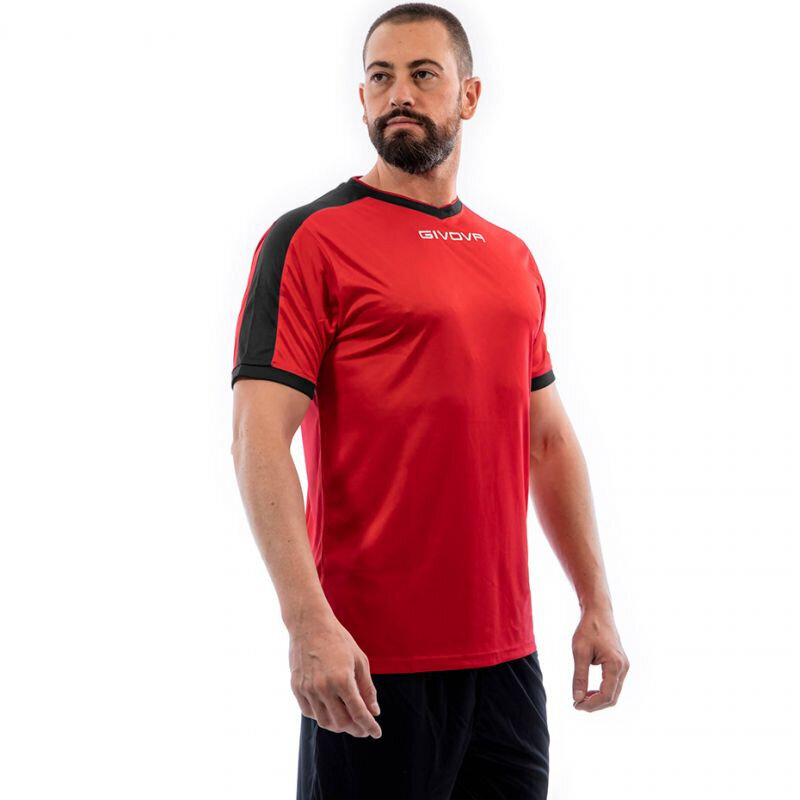 Marškinėliai vyrams Givova Revolution Interlock M MAC04 1210, raudoni kaina ir informacija | Futbolo apranga ir kitos prekės | pigu.lt