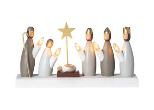 Декоративная фигура Новогодняя ёлка Серебристый Деревянный 5 x 39 x 21 cm (6 штук) цена и информация | Рождественское украшение CA1031, 10 см | pigu.lt