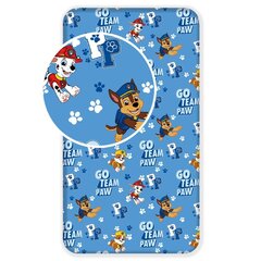 Детская простыня с резинкой Paw Patrol, 90x200+25см цена и информация | Простыни | pigu.lt