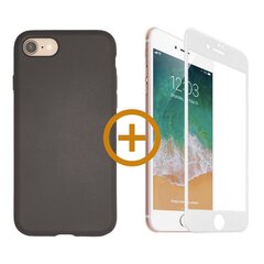 Силиконовый чехол «SoundBerry» Зелёный Full protection + белое защитное стекло для iPhone 7/8, SE2020  цена и информация | Чехлы для телефонов | pigu.lt