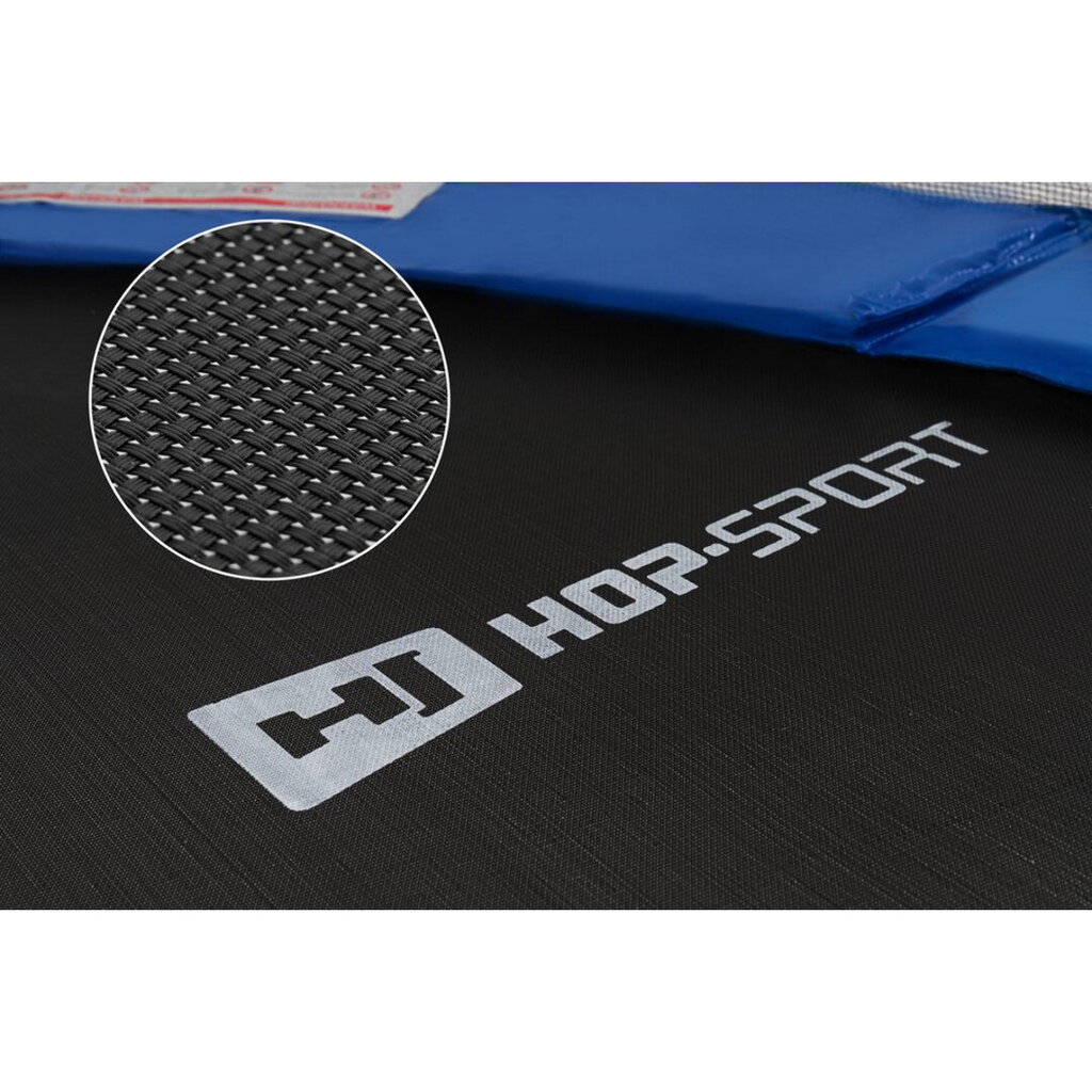 Hop-Sport lauko batutas Ø 366 cm - pilnas sodo batuto komplektas su stabiliomis U formos kojomis, vidiniu tinklu, šokinėjimo kilimėliu ir kopėčiomis bei papildomais priedais, kaina ir informacija | Batutai | pigu.lt