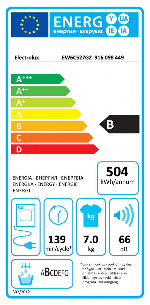 Electrolux EW6C527G2 kaina ir informacija | Džiovyklės | pigu.lt