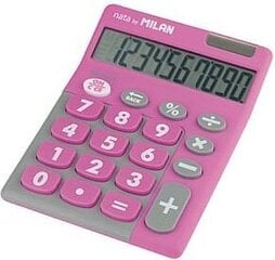 Skaičiuotuvas Milan (Duo Calculator), rožinė ir balta, PVC kaina ir informacija | Kanceliarinės prekės | pigu.lt